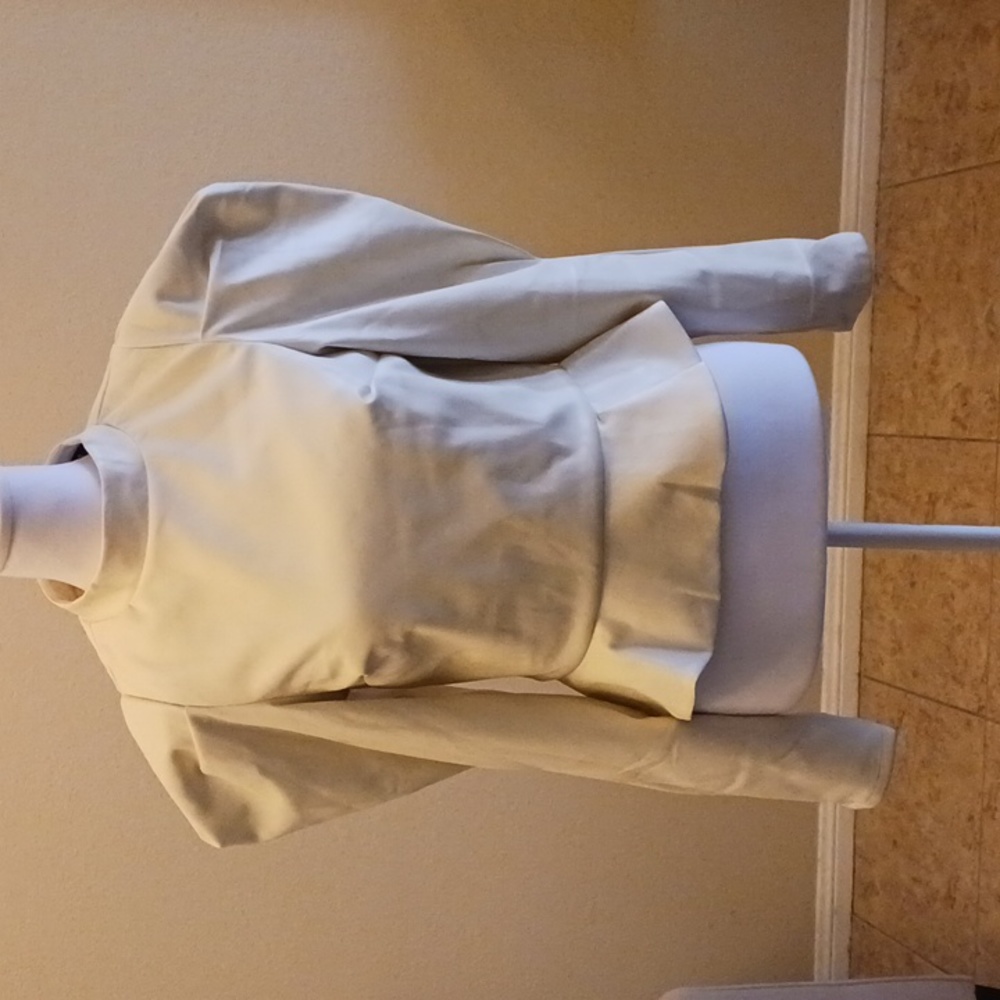 Express Cream Leather Like Shirt